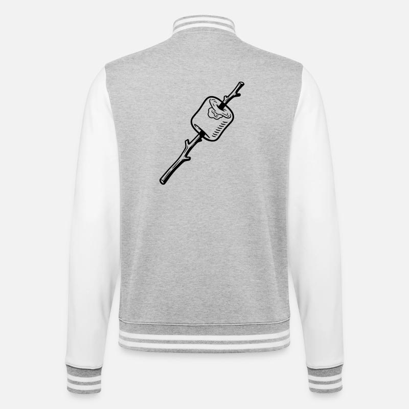 Marshmellow - College Sweat Jacket - heather grey/white