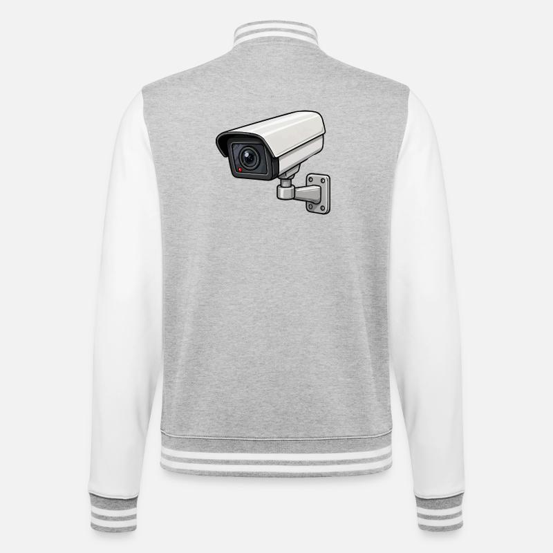 Illustration de caméra de sécurité - Veste Teddy - gris chiné / blanc