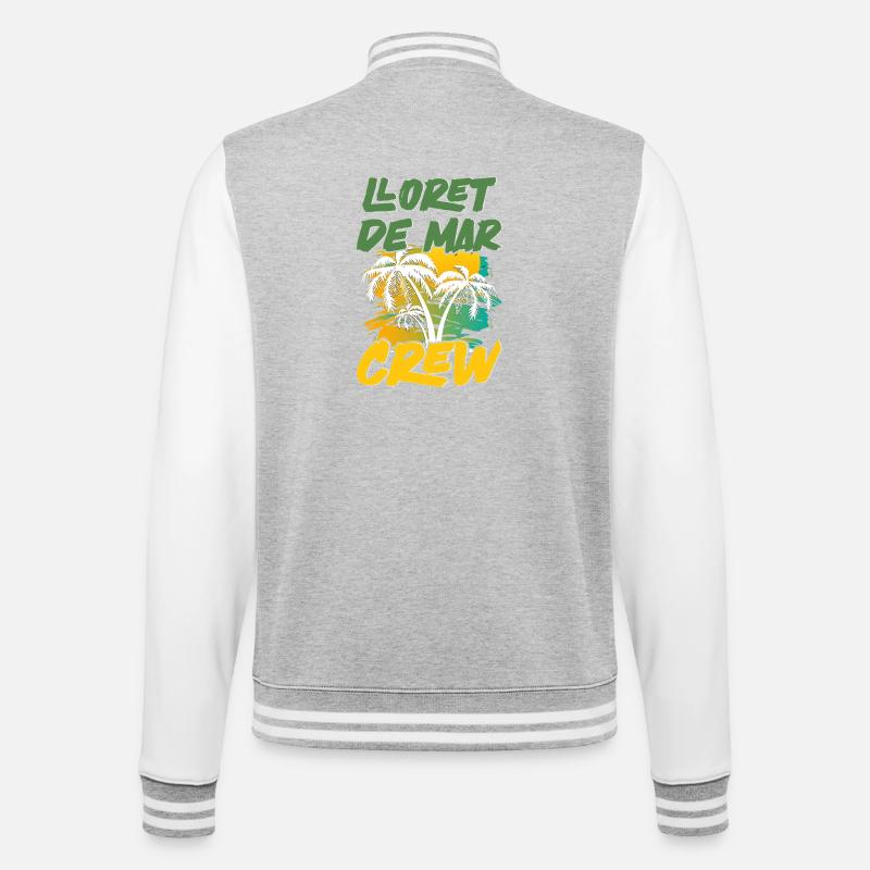 Lloret De Mar Crew - College Sweat Jacket - heather grey/white
