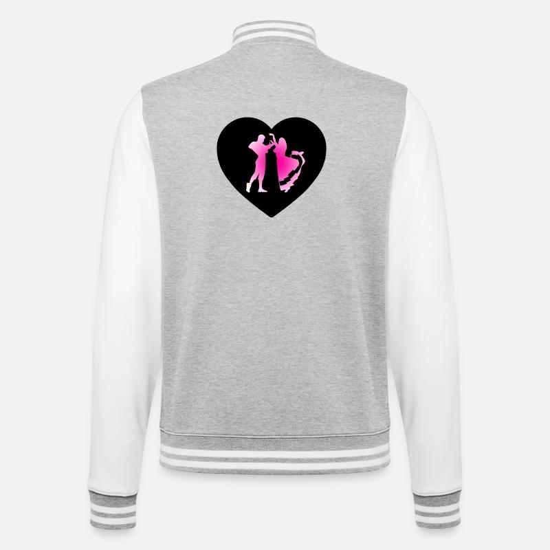 Tanzen - College-Sweatjacke - Grau meliert/Weiß