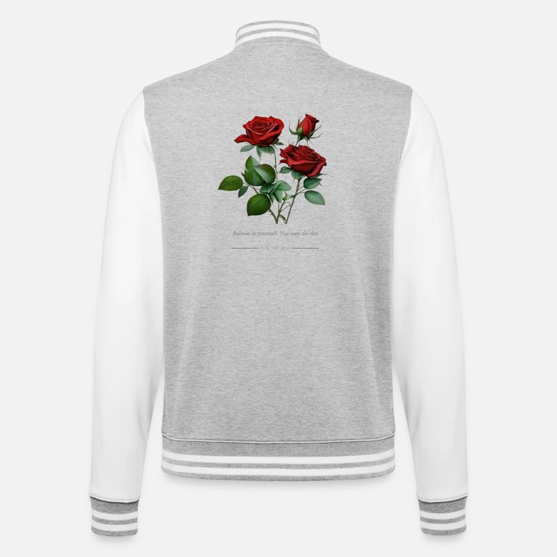 Rose - Veste Teddy - gris chiné / blanc