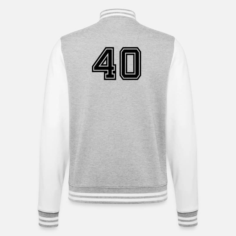 40 - College Sweat Jacket - heather grey/white