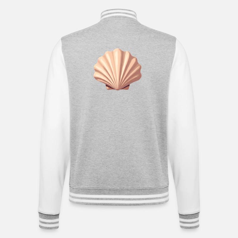 Shell - College Sweat Jacket - heather grey/white
