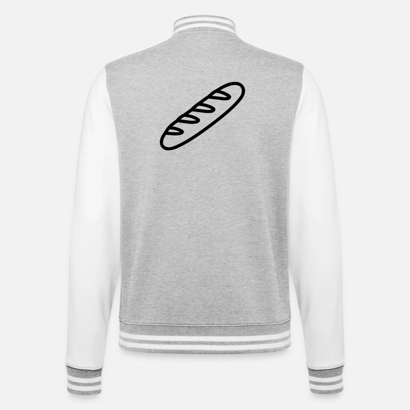 baguette - Veste Teddy - gris chiné / blanc