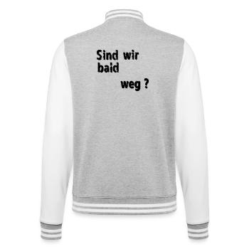 Nous partirons bientôt - Veste Teddy - gris chiné / blanc - Dos - Marisol (170cm)