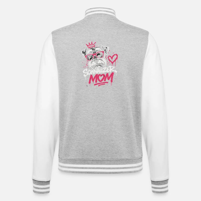 Graffiti du roi schnauzer - Veste Teddy - gris chiné / blanc