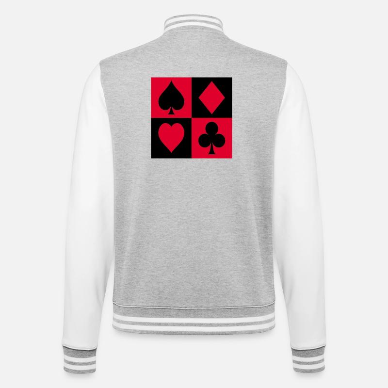 Quartet Suit Blocks - College Sweat Jacket - heather grey/white