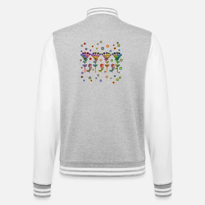 Fleur - Veste Teddy - gris chiné / blanc