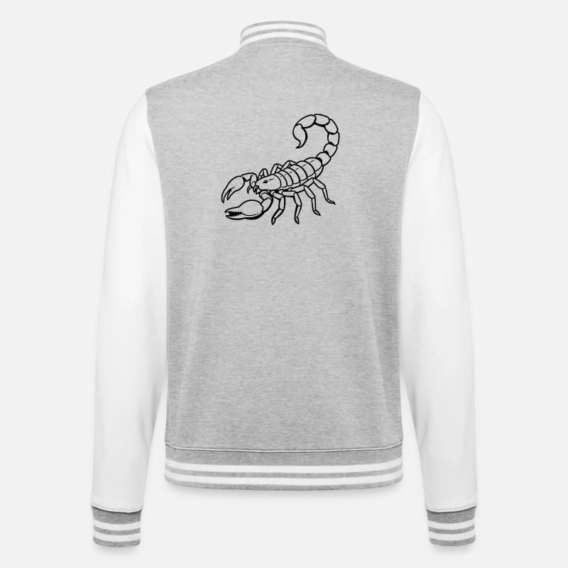 Signes du Scorpion - Veste Teddy - gris chiné / blanc