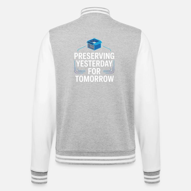 Préserver hier pour demain - Veste Teddy - gris chiné / blanc