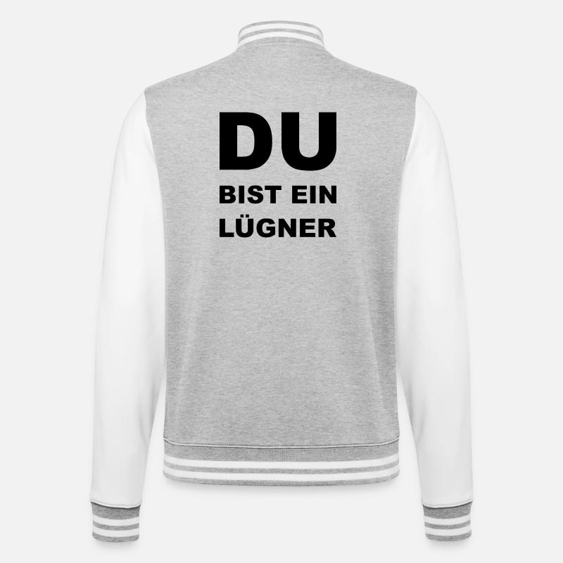 Lugner - College Sweat Jacket - heather grey/white