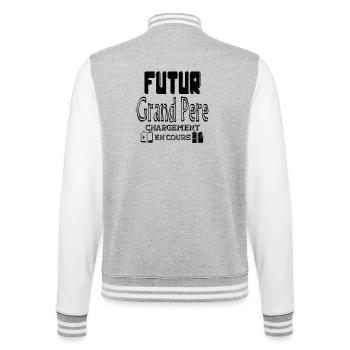 Futur Grand Père Chargement En Cours - Veste Teddy - gris chiné / blanc - Dos - Marisol (170cm)