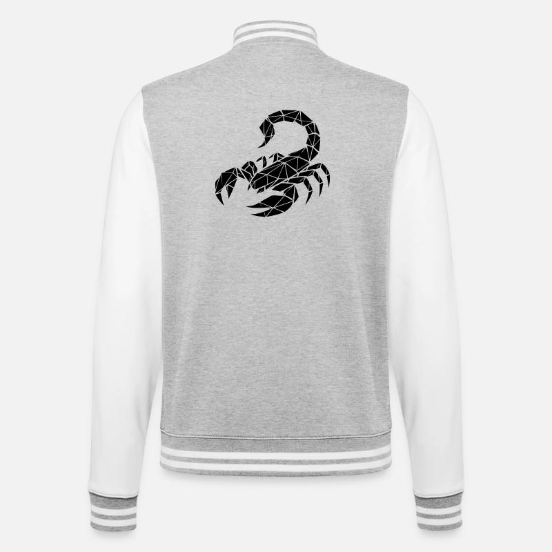 Scorpion – Pouvoir & Mystère - Veste Teddy - gris chiné / blanc