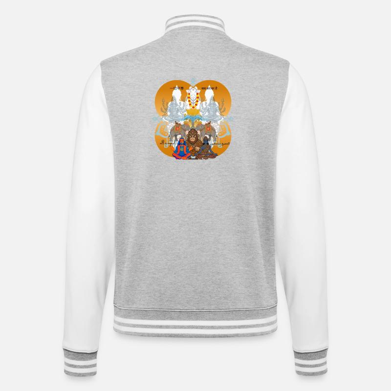All Is Equal Mandala - College Sweat Jacket - heather grey/white