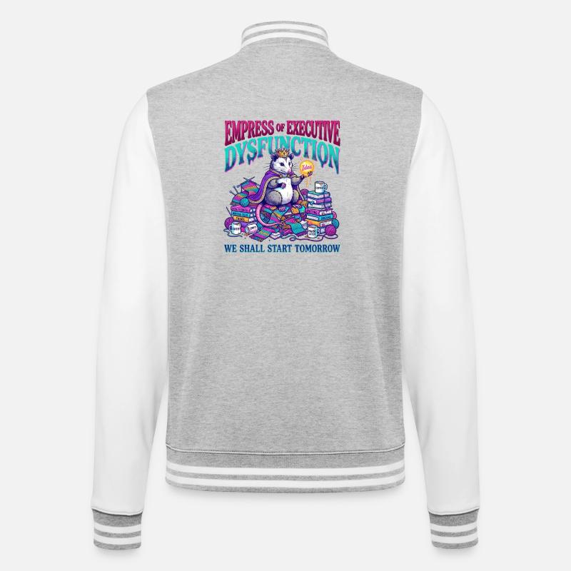 Dysfonctionnement exécutif du TDAH Opossum - Veste Teddy - gris chiné / blanc