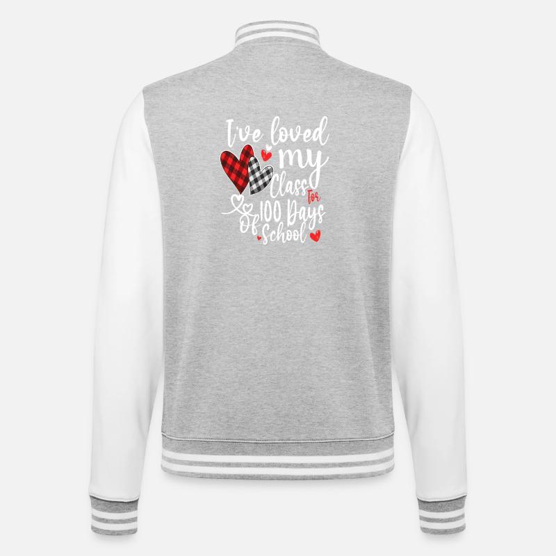 Loved My Class 100 Days - College Sweat Jacket - heather grey/white