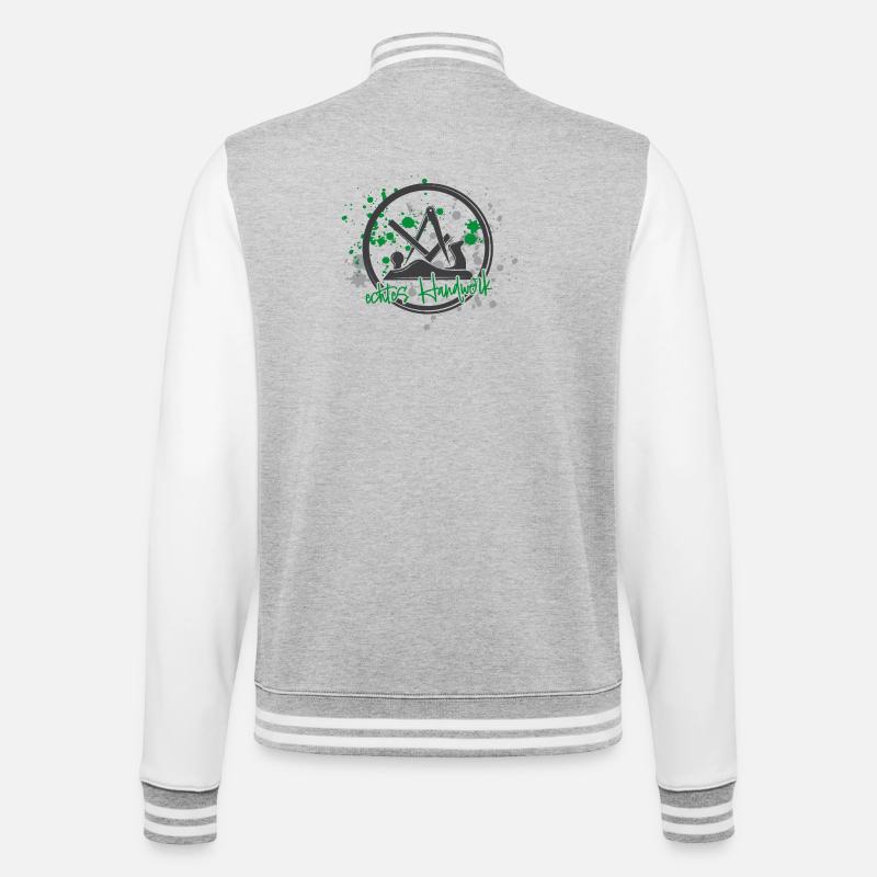 Schreiner Stolz gris-vert - Veste Teddy - gris chiné / blanc