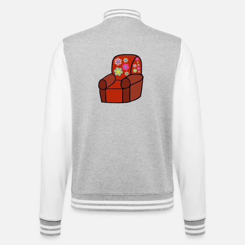 Pause de fauteuil après le travail - Veste Teddy - gris chiné / blanc