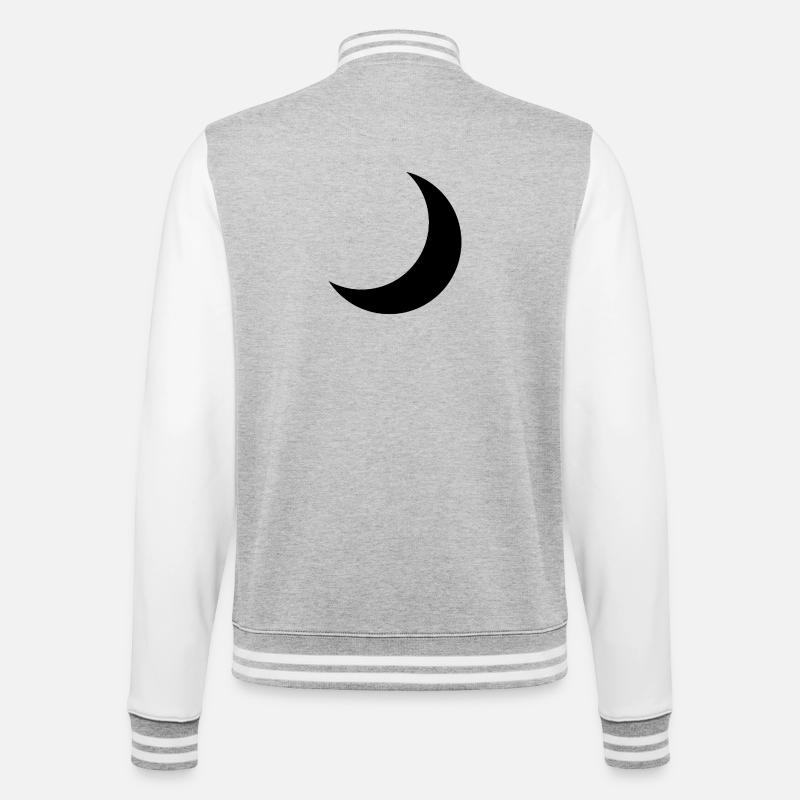 Half moon - College Sweat Jacket - heather grey/white