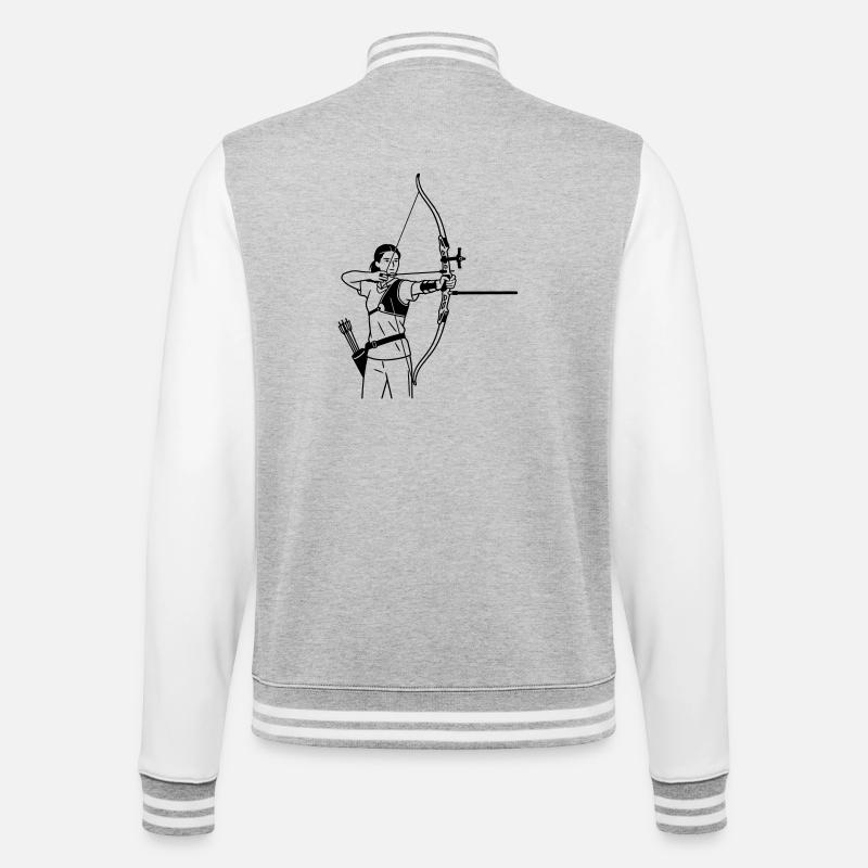 Archery - College Sweat Jacket - heather grey/white