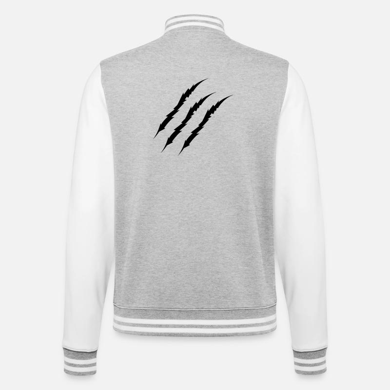 griffe - Veste Teddy - gris chiné / blanc