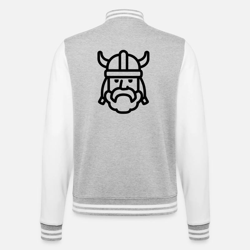Viking - College Sweat Jacket - heather grey/white