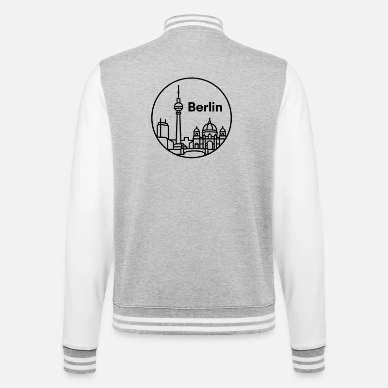 Berlin - Veste Teddy - gris chiné / blanc
