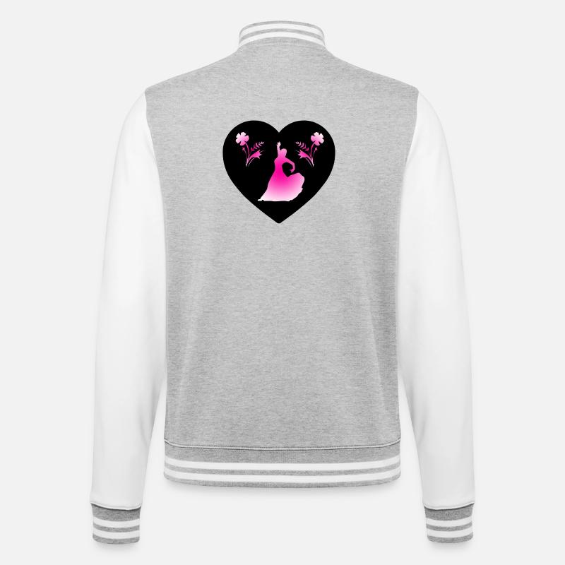 Dance - College Sweat Jacket - heather grey/white