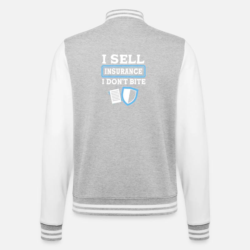 Insurance - College Sweat Jacket - heather grey/white