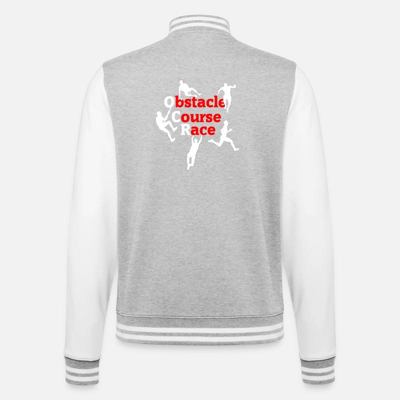 OCR Chaos – Obstacle Action Design - College Sweat Jacket - heather grey/white