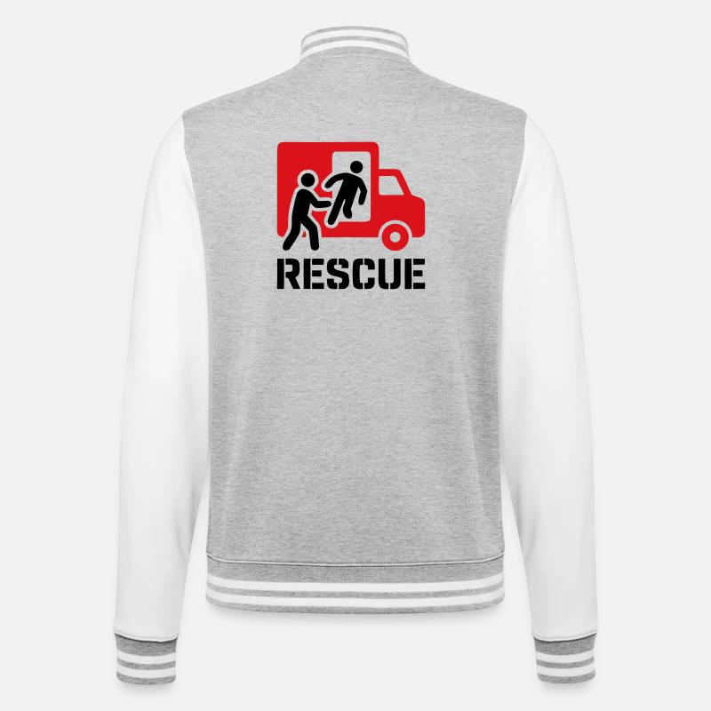 Rescue Rescue Service Operations - College Sweat Jacket - heather grey/white