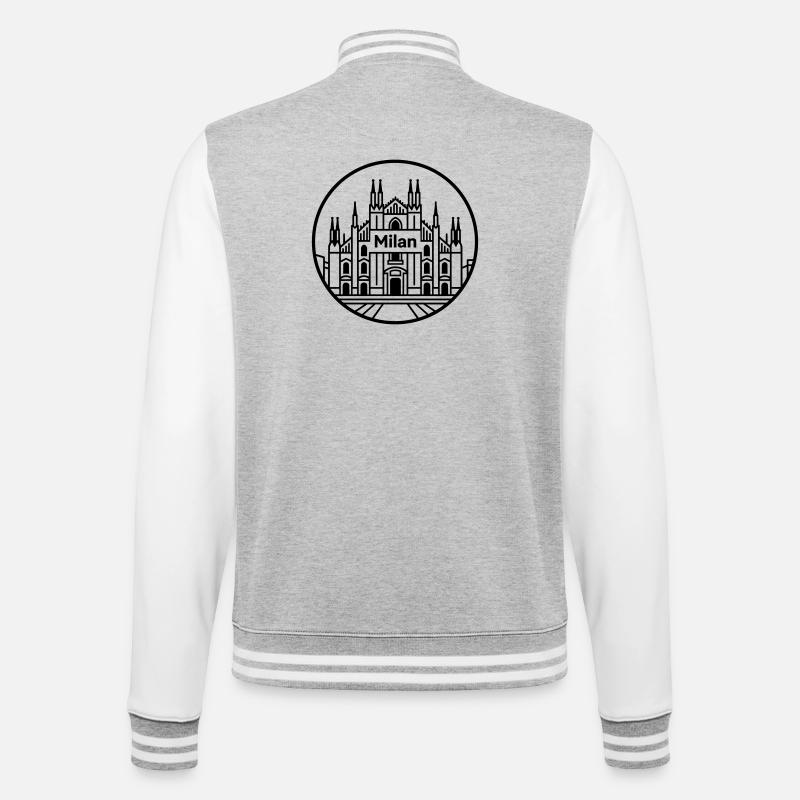 Milan - Veste Teddy - gris chiné / blanc