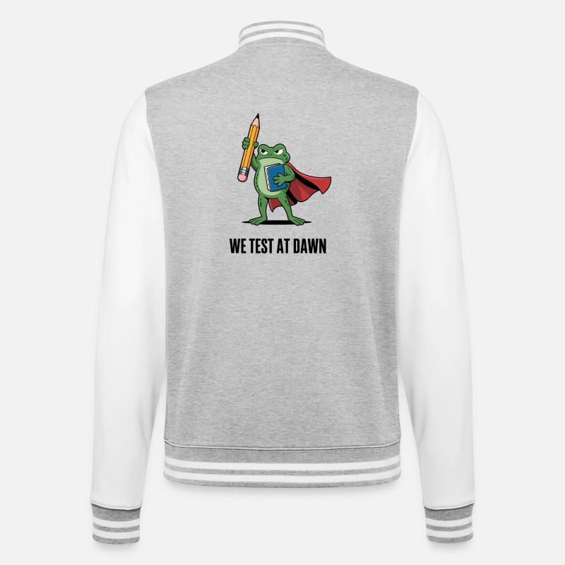 Dawn Test Frog Hero - College Sweat Jacket - heather grey/white