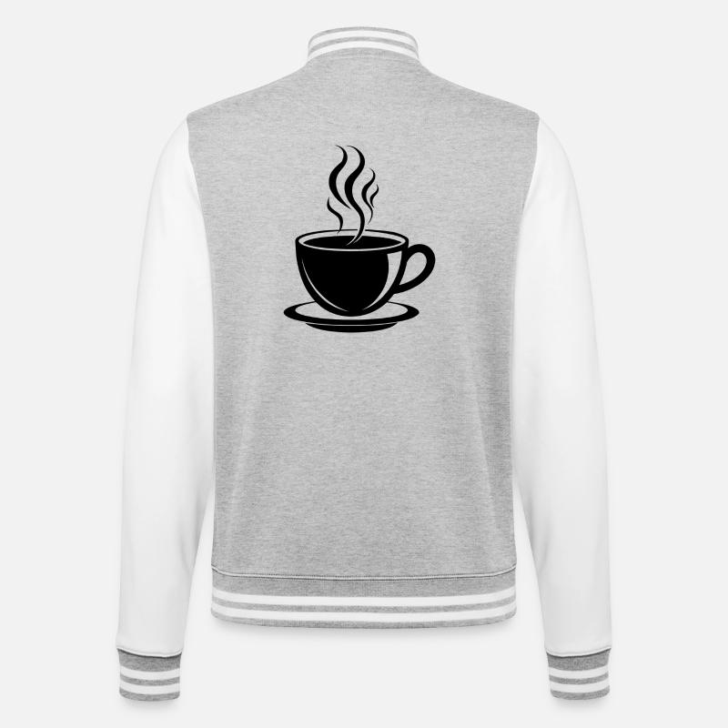 Tasse de café - Veste Teddy - gris chiné / blanc