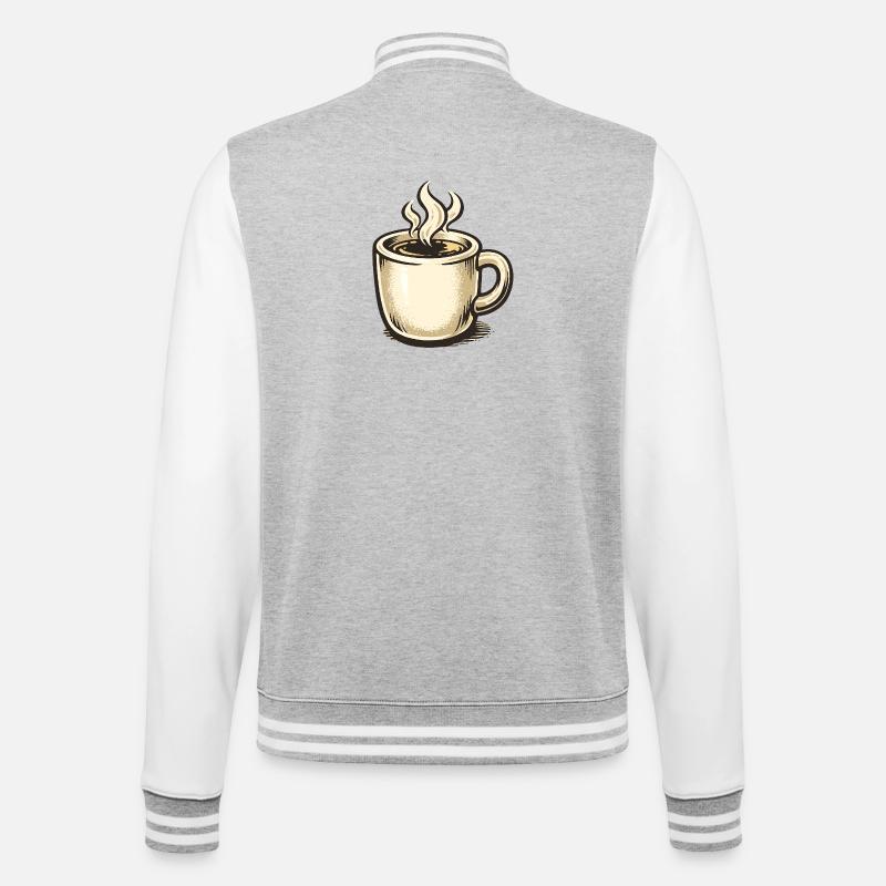 Coffee - College Sweat Jacket - heather grey/white