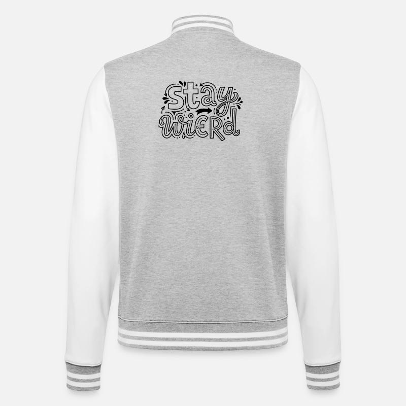 Reste bizarre - Veste Teddy - gris chiné / blanc