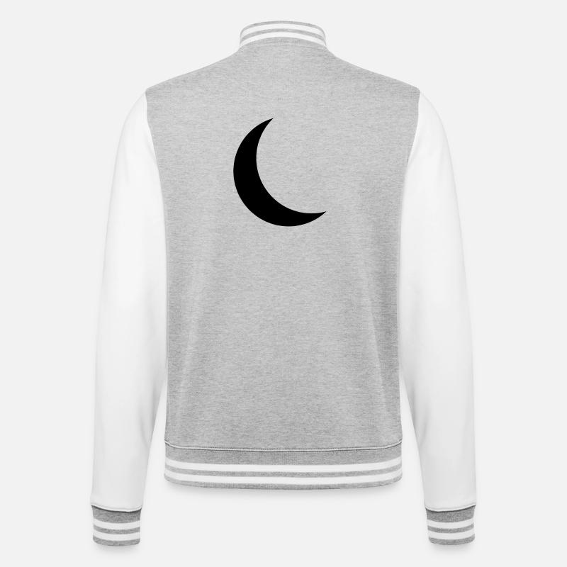 Croissant de lune - Veste Teddy - gris chiné / blanc