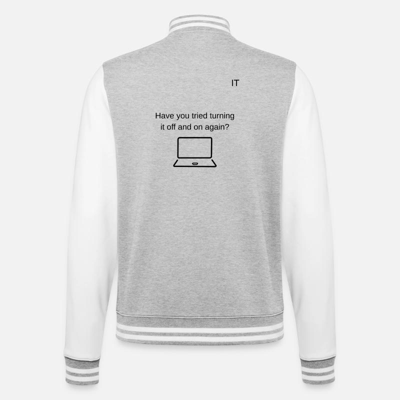 Support technique - Veste Teddy - gris chiné / blanc