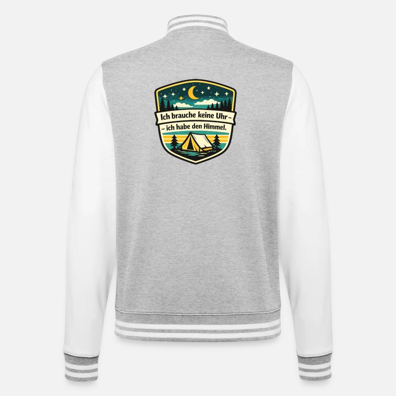 Campeur - Veste Teddy - gris chiné / blanc