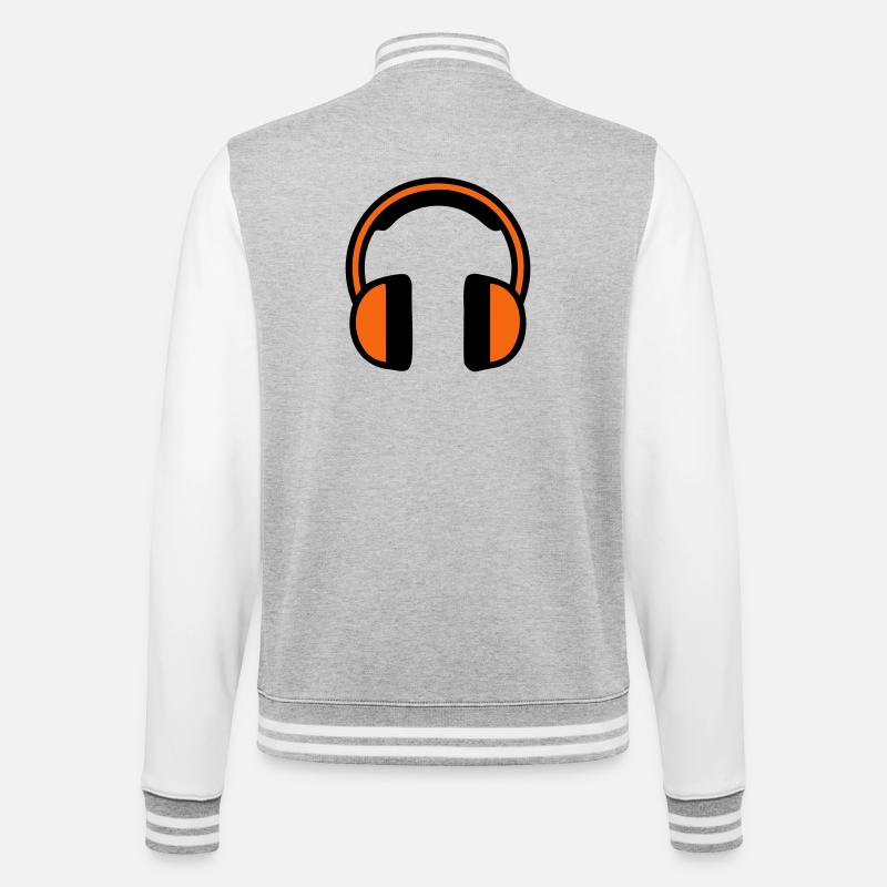 Hearing Protection Headphones Construction Site - College Sweat Jacket - heather grey/white