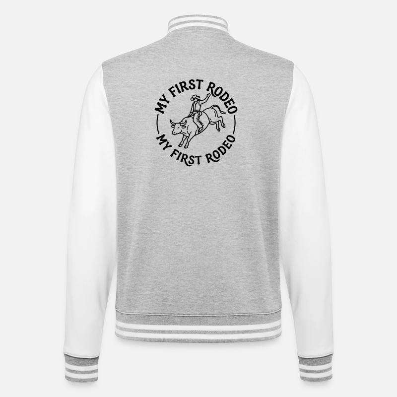 Rodéo - Veste Teddy - gris chiné / blanc