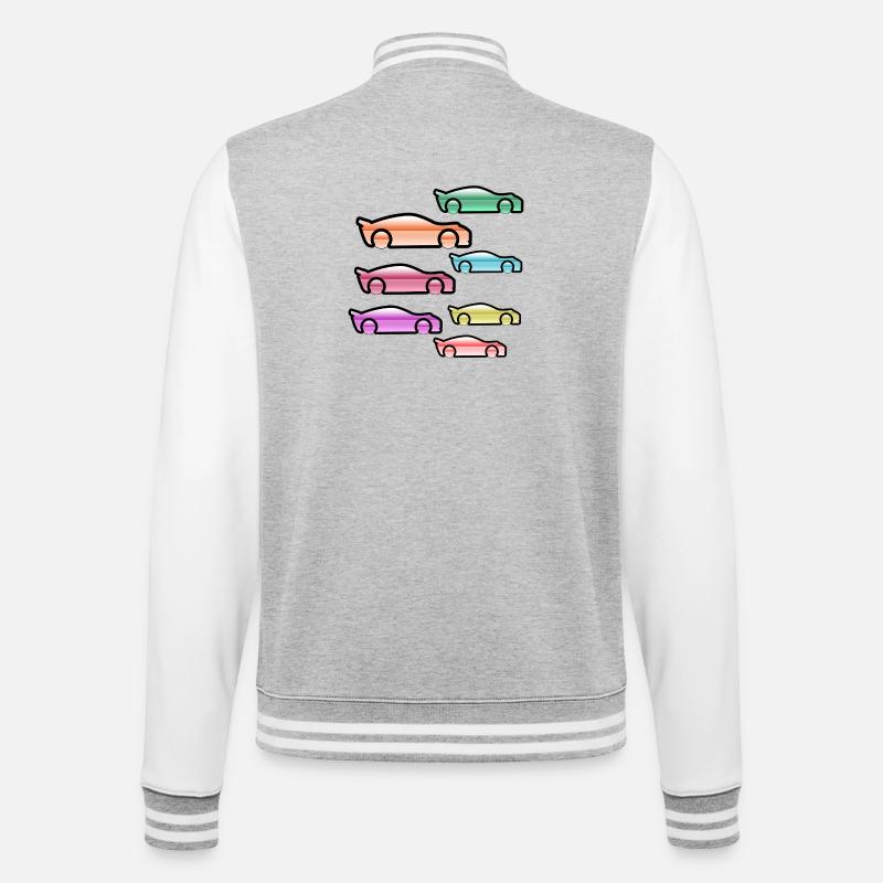 automobiles - College Sweat Jacket - heather grey/white