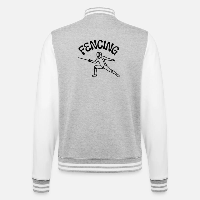 Fencing - College Sweat Jacket - heather grey/white