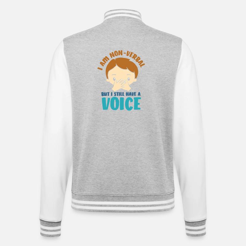 Autisme Autisme Syndrome d’Asperger - Veste Teddy - gris chiné / blanc