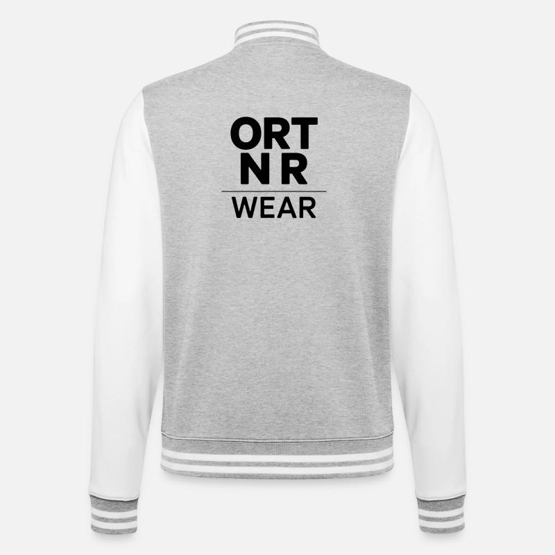 Logo Simple - College-Sweatjacke - Grau meliert/Weiß