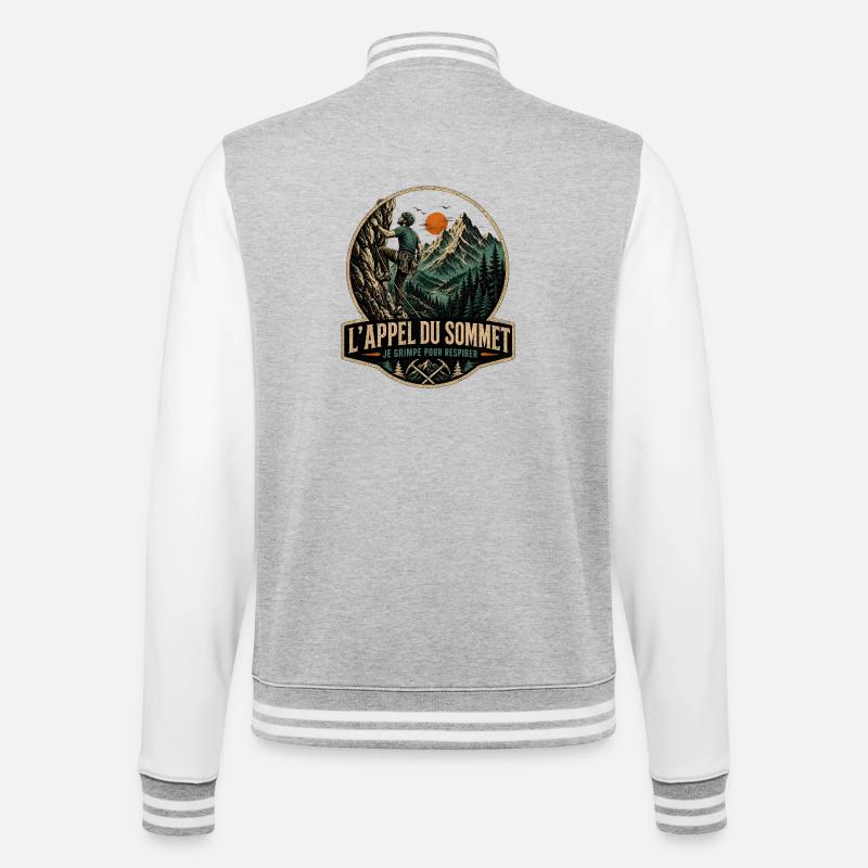 Appel du Sommet Grimpeur - Veste Teddy - gris chiné / blanc