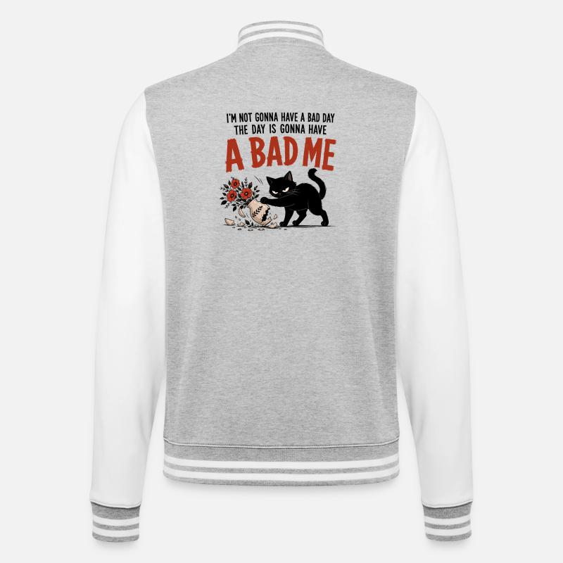 Un chaos de chat méchant - Veste Teddy - gris chiné / blanc