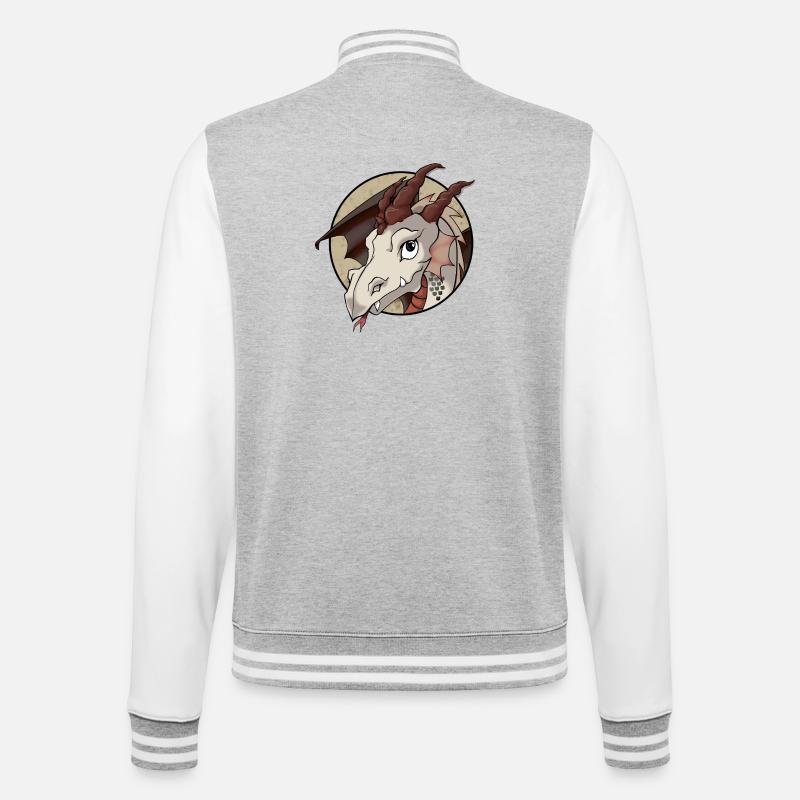 Dragon mignon - Veste Teddy - gris chiné / blanc
