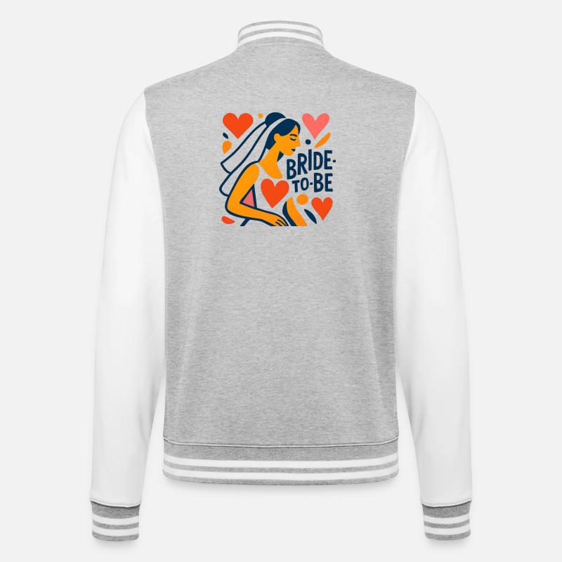 Future mariée - Veste Teddy - gris chiné / blanc