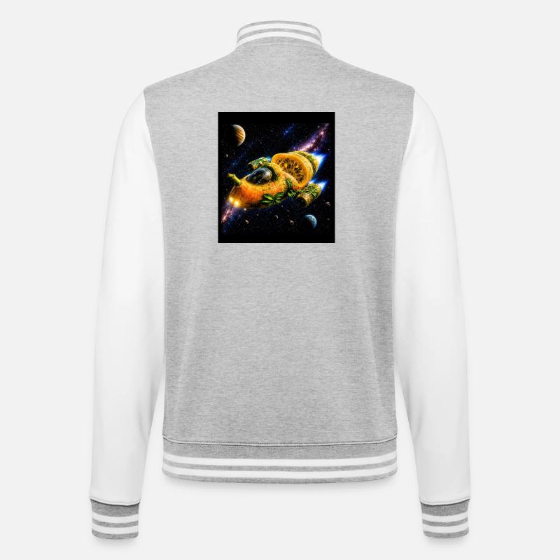 Aventure spatiale Citrus - Veste Teddy - gris chiné / blanc